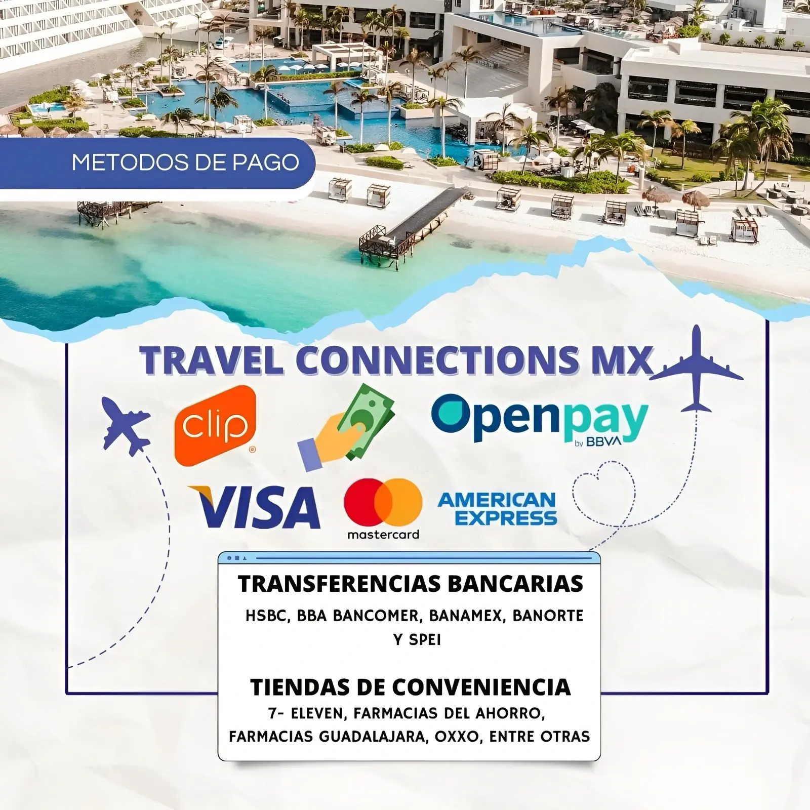 metodos de pago travelconnections